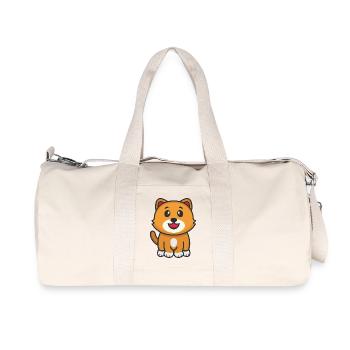 Chat - Sac de sport en toile recyclée Stanley/Stella - blanc naturel - Devant