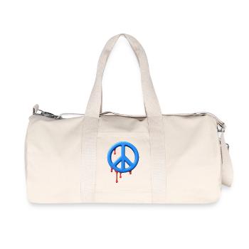 STOP WAR - peace & love - Sac de sport en toile recyclée Stanley/Stella - blanc naturel - Devant