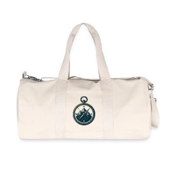 Compass Mountain Trek Azimut Hiking Gift - Recycled Canvas Sports Bag by Stanley/Stella - natural - Front