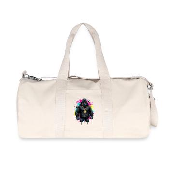 Gorille crypto streetwear Bitcoin - Sac de sport en toile recyclée Stanley/Stella - blanc naturel - Devant