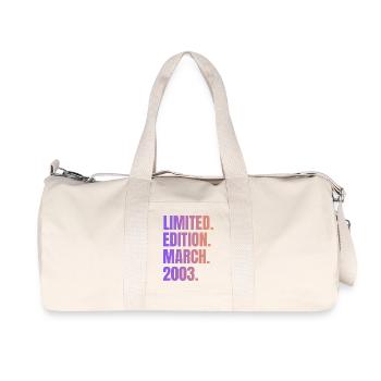 Limitierte Auflage März 2003 - Recycelte Canvas-Sporttasche von Stanley/Stella - Naturweiß - Vorne