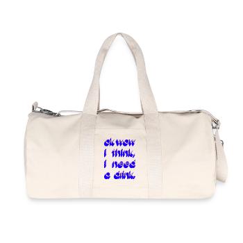 J’ai besoin d’un verre - Sac de sport en toile recyclée Stanley/Stella - blanc naturel - Devant