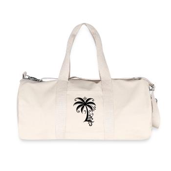 Palm tree icon beach - Recycled Canvas Sports Bag by Stanley/Stella - natural - Front