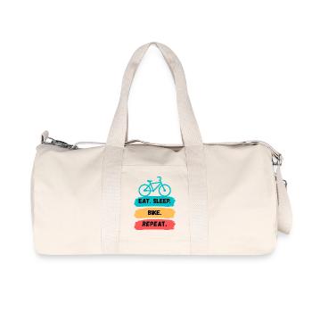 Manger Sleep Bike Répéter - Sac de sport en toile recyclée Stanley/Stella - blanc naturel - Devant
