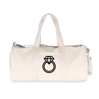 bague diamant - Sac de sport en toile recyclée Stanley/Stella - blanc naturel - Devant