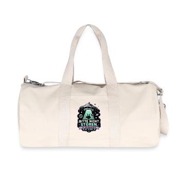 Bitte nicht stören – Alien Edition - Recycelte Canvas-Sporttasche von Stanley/Stella - Naturweiß - Vorne