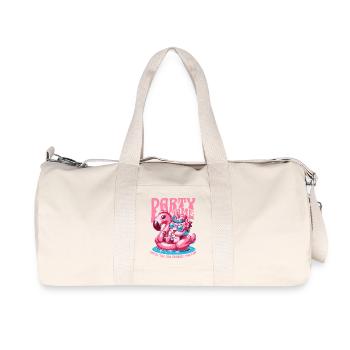 Party Time Unicorn Frauen-Poolparty - Recycelte Canvas-Sporttasche von Stanley/Stella - Naturweiß - Vorne