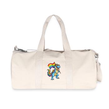 LGBTQ-Pride-Monat – Stolzer Dinosaurier! - Recycelte Canvas-Sporttasche von Stanley/Stella - Naturweiß - Vorne
