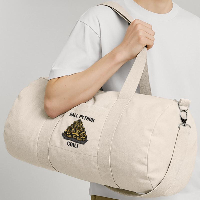 Royal Python Ball Python Coil Reptile Pyramid Recycled Canvas Sports Bag by Stanley/Stella