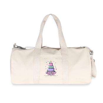 birthday cake birthday - Recycled Canvas Sports Bag by Stanley/Stella - natural - Front