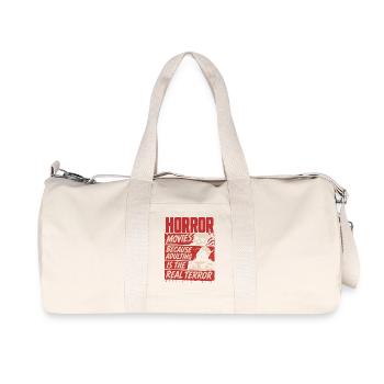 Horror Marathon Lifestyle Humor - Recycled Canvas Sports Bag by Stanley/Stella - natural - Front