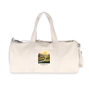 Mosel Germany | Vintage River Valley Poster - Recycelte Canvas-Sporttasche von Stanley/Stella - Naturweiß - Vorne