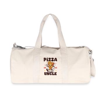 Pizza_uncle_Cadeau_Amateur_de_Pizza - Recycelte Canvas-Sporttasche von Stanley/Stella - Naturweiß - Vorne