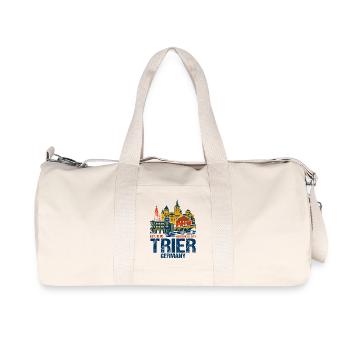 Historical Trier Germany City Skyline Novelty - Recycled Canvas Sports Bag by Stanley/Stella - natural - Front