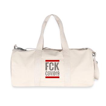 FCK COVID19 (foncé) - Sac de sport en toile recyclée Stanley/Stella - blanc naturel - Devant