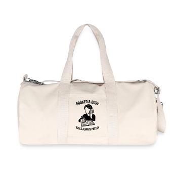 booked and busy nails pretty - Recycled Canvas Sports Bag by Stanley/Stella - natural - Front