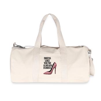 Dress like you're already famous - Pink Heel - Recycled Canvas Sports Bag by Stanley/Stella - natural - Front