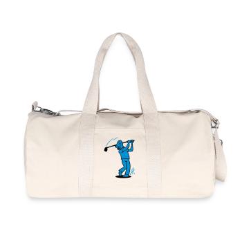 Swing into Laughter: Golf Design - Recycled Canvas Sports Bag by Stanley/Stella - natural - Front