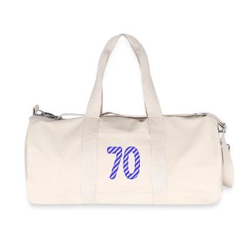 70. 70 YEARS. 70TH ANNIVERSARY. 70TH ANNIVERSARY. - Recycled Canvas Sports Bag by Stanley/Stella - natural - Front