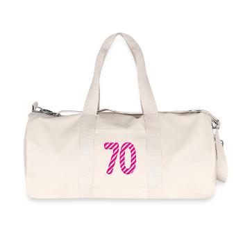 70. 70 YEARS. 70TH ANNIVERSARY. 70TH ANNIVERSARY. - Recycled Canvas Sports Bag by Stanley/Stella - natural - Front