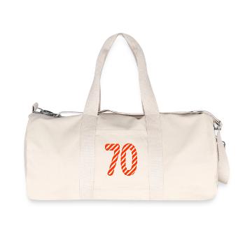 70. 70 YEARS. 70TH ANNIVERSARY. 70TH ANNIVERSARY. - Recycled Canvas Sports Bag by Stanley/Stella - natural - Front