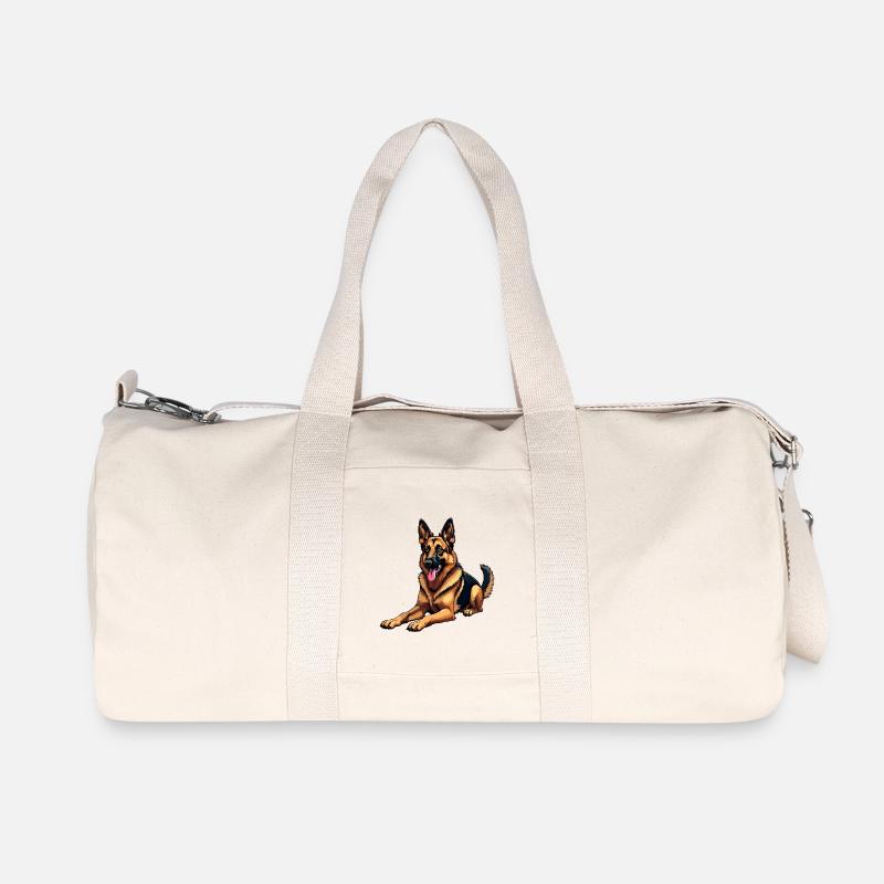 Deutscher Schäferhund German Shepherd dog Owczarek - Recycelte Canvas-Sporttasche von Stanley/Stella - Naturweiß