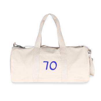 70. 70 YEARS. 70TH ANNIVERSARY. 70TH ANNIVERSARY. - Recycled Canvas Sports Bag by Stanley/Stella - natural - Front