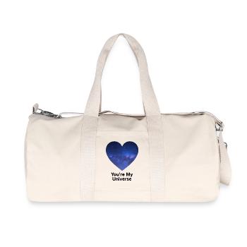 Sternenhimmel Herz Universitätsdesign - Recycelte Canvas-Sporttasche von Stanley/Stella - Naturweiß - Vorne