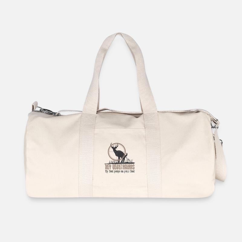 Jäger Vegetarier Hirsch Mein essen kackt auf deins - Recycelte Canvas-Sporttasche von Stanley/Stella - Naturweiß