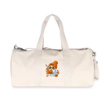 Cute Ghost Pumpkin Halloween Kawaii Boo - Recycled Canvas Sports Bag by Stanley/Stella - natural - Front