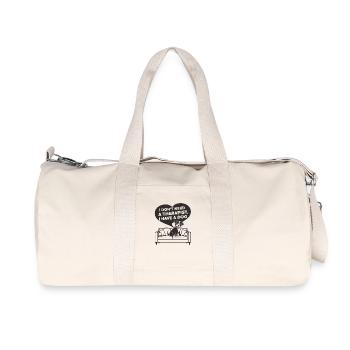 Je n’ai pas besoin d’un thérapeute, j’ai un chien - Sac de sport en toile recyclée Stanley/Stella - blanc naturel - Devant