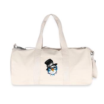 Bonhomme de neige avec des lunettes - Sac de sport en toile recyclée Stanley/Stella - blanc naturel - Devant