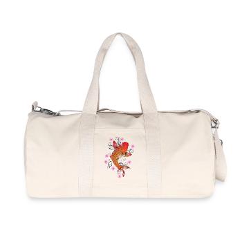 Japanese Peaches (Koi) - Recycled Canvas Sports Bag by Stanley/Stella - natural - Front