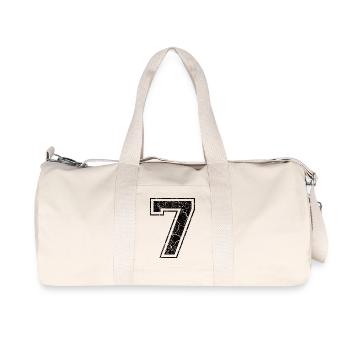 7_seven_sieben_black_schwarz (en) - Recycled Canvas Sports Bag by Stanley/Stella - natural - Front