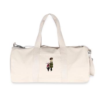 Mod Boy & Retro Scooter - Recycled Canvas Sports Bag by Stanley/Stella - natural - Front