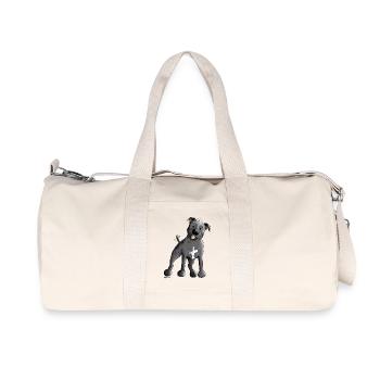 Mignon Staffordshire Bull Terrier - Sac de sport en toile recyclée Stanley/Stella - blanc naturel - Devant