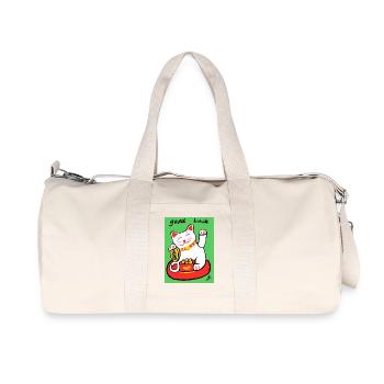 EG cat I tier I waving cat I lucky charm - Recycled Canvas Sports Bag by Stanley/Stella - natural - Front