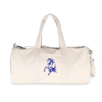 The running horse in a timelessly beautiful design - Recycled Canvas Sports Bag by Stanley/Stella - natural - Front