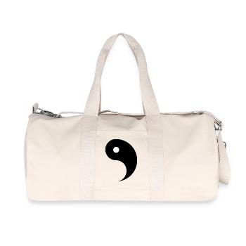 Divided Ying and Yang Sign for Couples Yin Yang - Recycled Canvas Sports Bag by Stanley/Stella - natural - Front