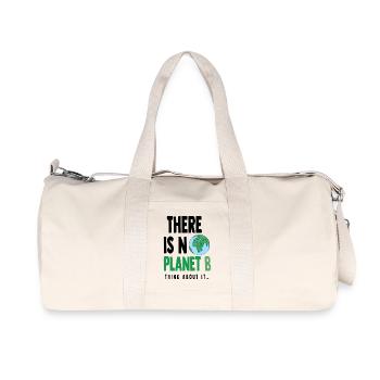 Planet B (black) - Recycled Canvas Sports Bag by Stanley/Stella - natural - Front