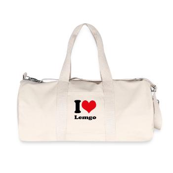 I love Lemgo - Recycled Canvas Sports Bag by Stanley/Stella - natural - Front