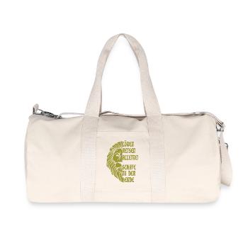 Löwen Reisen Alleine ! - Recycelte Canvas-Sporttasche von Stanley/Stella - Naturweiß - Vorne
