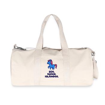 Islandponys Statement Isländer Islandpferde Pony - Recycelte Canvas-Sporttasche von Stanley/Stella - Naturweiß - Vorne