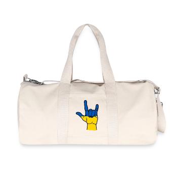 Respect de l’ukraine - Sac de sport en toile recyclée Stanley/Stella - blanc naturel - Devant