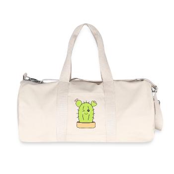 Kawaii Cactus T-shirt Gift Christmas - Recycled Canvas Sports Bag by Stanley/Stella - natural - Front