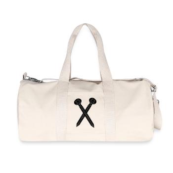 Deux vis croisées - Sac de sport en toile recyclée Stanley/Stella - blanc naturel - Devant