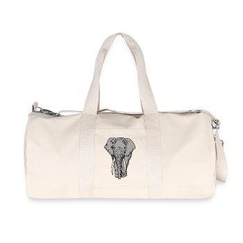 African elephant - Recycled Canvas Sports Bag by Stanley/Stella - natural - Front