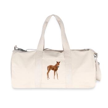 Pferde T-shirt Geschenk Reiter  - Recycelte Canvas-Sporttasche von Stanley/Stella - Naturweiß - Vorne