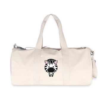 Süßes Kawaii Zebra - Bezauberndes Tierdesign - Recycelte Canvas-Sporttasche von Stanley/Stella - Naturweiß - Vorne