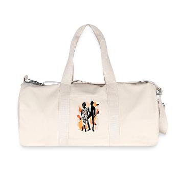 Abstract Art Man and Woman - Recycled Canvas Sports Bag by Stanley/Stella - natural - Front
